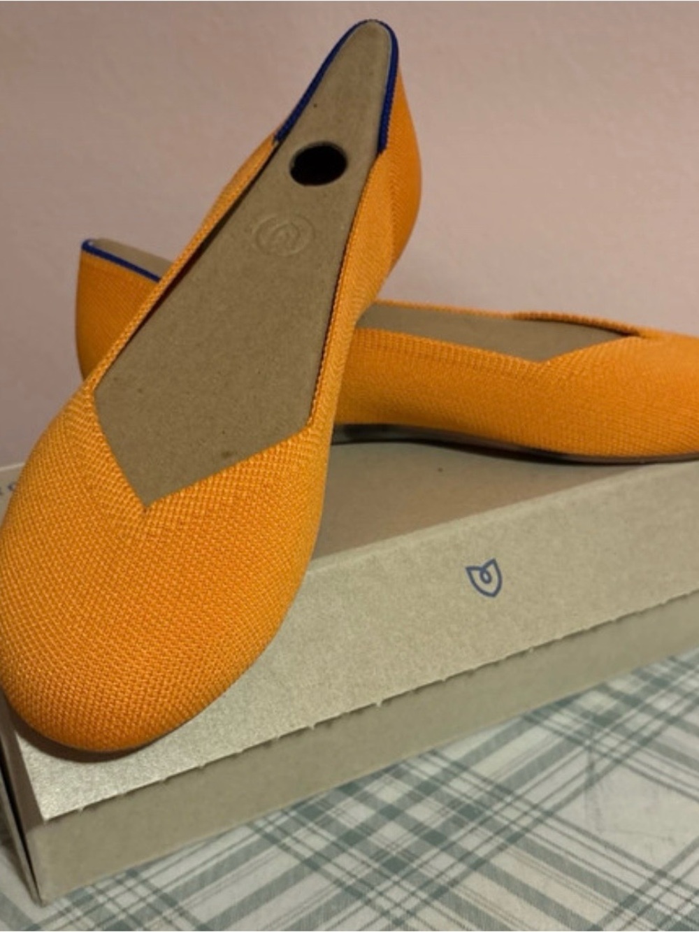 NWT Rothy's Tangerine Flats size 8